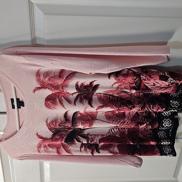 NWT JM Collection Petite Palm Tree Graphic Design Top 3/4 Sleeve PXL - Picture 5 of 11